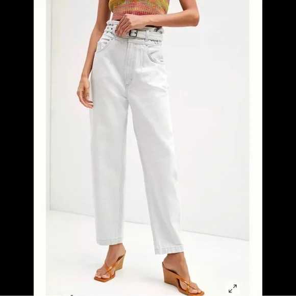 Agolde Riya Tappered paper bag high waist baggy jeans Size 27 - Picture 4 of 10